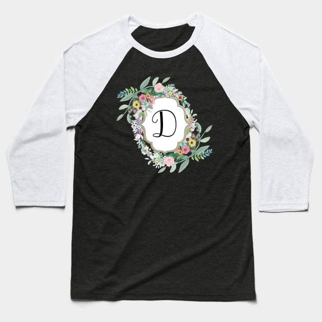 Letter Monogram D Baseball T-Shirt by GreenNest